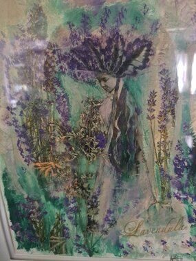18x22 MIX MEDIA SIGNED; PAPER WATERCOLOR DRIED FLOWERS FRAMED MOTHER NATURE AT H